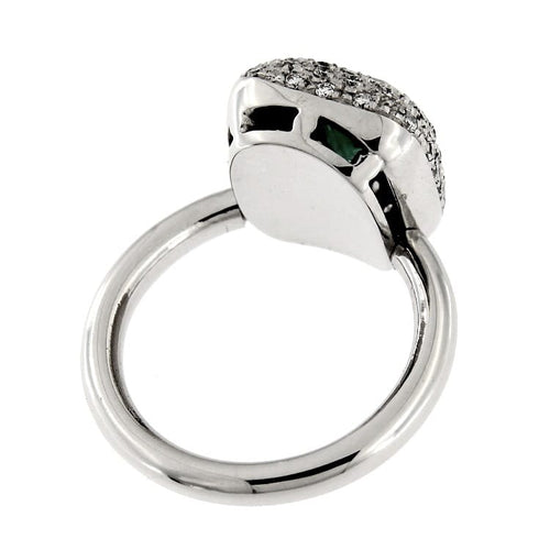 Bague Guidetti - Bague en or blanc, saphir central et diamants taille brillant 58 Facettes G321