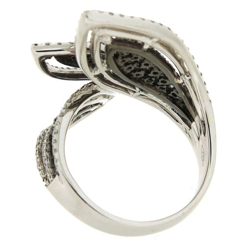 Bague Guidetti - Bague en or blanc et diamants blancs et noirs 58 Facettes G1842