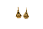 Boucles d'oreilles Dormeuses triangulaires ciselées en or jaune 18 carats 58 Facettes 3786