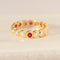 Bague 50 Memory ring - Bague en or jaune 18 carats avec diamants et rubis 58 Facettes