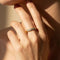 Bague 60.5 Bague demi-tour mémoire vintage en or jaune 14 carats et diamants 58 Facettes