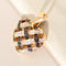 Pendentif Pendentif cœur en or jaune 14 carats et diamants blancs et noirs 58 Facettes