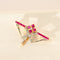 Montre Brosche antique en or jaune 750 avec rubis, diamants et perle 58 Facettes