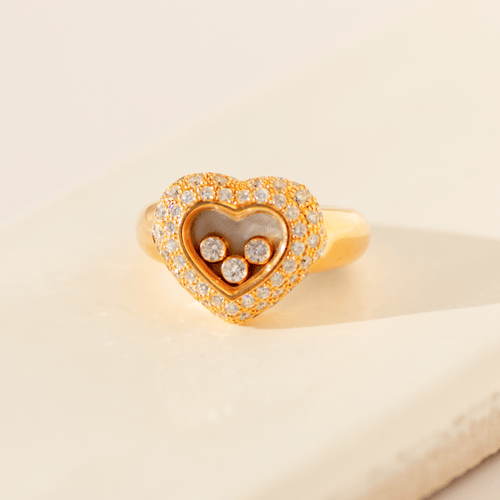 Bague 51 Chopard Happy Diamonds - Bague en or jaune 18 carats et diamants 1,07 ct 58 Facettes 3291