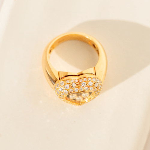 Bague 51 Chopard Happy Diamonds - Bague en or jaune 18 carats et diamants 1,07 ct 58 Facettes 3291