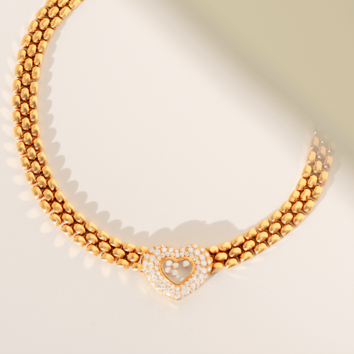 Collier Chopard Happy Diamonds - Collier en or jaune 18 carats et diamants 2,79 ct 58 Facettes 3295