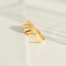 Bague 58 Bague vague vintage en or jaune 14 ct et diamants 58 Facettes