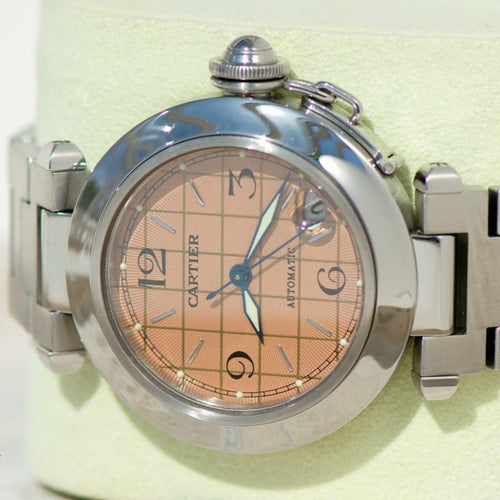 Montre Cartier Pasha de Cartier - Montre automatique en acier réf. 2324, calibre 049 58 Facettes 3092