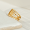 Bague 54.5 Bague vintage ajourée en or jaune 750 (18 carats) 58 Facettes