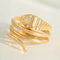 Bague 53 Bague serpent vintage en or jaune 18 carats et diamants 58 Facettes