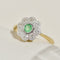 Bague 48 Bague smaragd et diamants florale en or jaune 750 58 Facettes