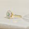 Bague 48 Bague smaragd et diamants florale en or jaune 750 58 Facettes