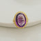 Bague 67 Bague vintage en or jaune 14K avec améthyste ovale 58 Facettes 3135