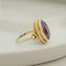 Bague 67 Bague vintage en or jaune 14K avec améthyste ovale 58 Facettes 3135
