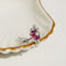 Bague 53 Bague florale en or blanc 18 carats avec diamants et rubis 58 Facettes 2786