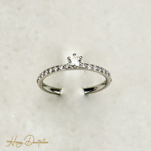 Bague 52.5 Bague halo en platine 950 avec diamants taille brillant 58 Facettes 2821