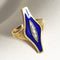 Bague 53 Bague en or jaune 18 carats avec émail - Taille 53 58 Facettes 2791
