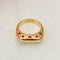 Bague 55 Bague en or jaune 750 avec diamants taille baguette et brillant 58 Facettes 2668