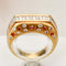 Bague 55 Bague en or jaune 750 avec diamants taille baguette et brillant 58 Facettes 2668