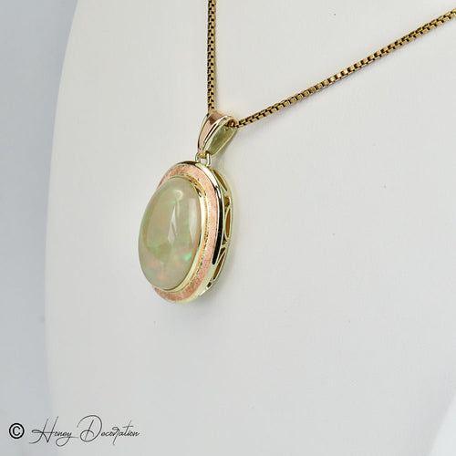 Pendentif Pendentif opale - Pendentif en or jaune 14 carats 58 Facettes 2618