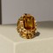 Bague 53 Bague citrine taille émeraude en or jaune 14 carats 12 ct 58 Facettes 2535