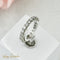 Bague 50 Bague mémoire en or blanc 750 avec 22 diamants 58 Facettes 2525