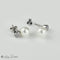 Boucles d'oreilles Boucles d'oreilles puces en or blanc 585 avec perles et diamants 58 Facettes 2305