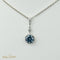Collier Collier en or blanc 750 avec aquamarine et diamants 58 Facettes 2139