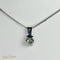 Pendentif Pendentif en or blanc 14 carats avec diamants taille brillant 58 Facettes 2313