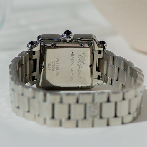 Montre Chopard Happy Diamonds Sport - Montre en acier inoxydable à diamants, réf. 27/8349-23 58 Facettes 3075