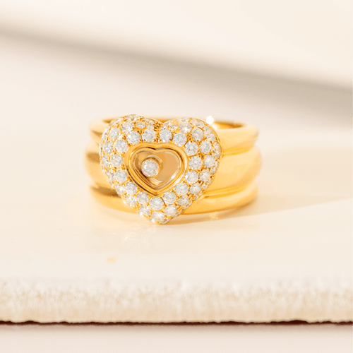 Bague 58 Chopard Happy Diamonds - Bague en or jaune 18 carats et diamants 1,35 ct 58 Facettes 3288