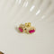 Boucles d'oreilles Ohrstecker - Boucles d’oreilles en or jaune 14 carats rubis et diamants 58 Facettes 2975