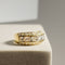 Bague 52.5 Bague en or jaune 18 carats avec diamants 58 Facettes 2974