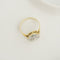 Bague 54 Bague Art déco en or jaune 14K et diamants 58 Facettes 3143