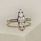 Bague 54 Bague navette édouardienne en or jaune 585 avec diamants 58 Facettes 2919