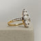 Bague 54 Bague navette édouardienne en or jaune 585 avec diamants 58 Facettes 2919