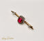 Broche Broche ancienne - 18 carats or jaune avec rubis, saphirs et diamants 58 Facettes 2656