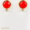 Boucles d'oreilles Boucles d’oreilles corail en or jaune 14 carats et diamants 58 Facettes 2660