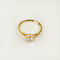 Bague 52.5 Bague halo en or jaune 18 carats avec diamants brillants 58 Facettes 2952