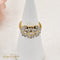 Bague 52.5 Bague Art déco rétro en or blanc 14 carats avec diamants 58 Facettes 2601