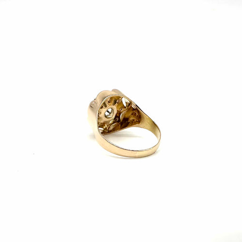 Bague 57 Bague chou or rose et pierres synthétiques 58 Facettes Z1351777