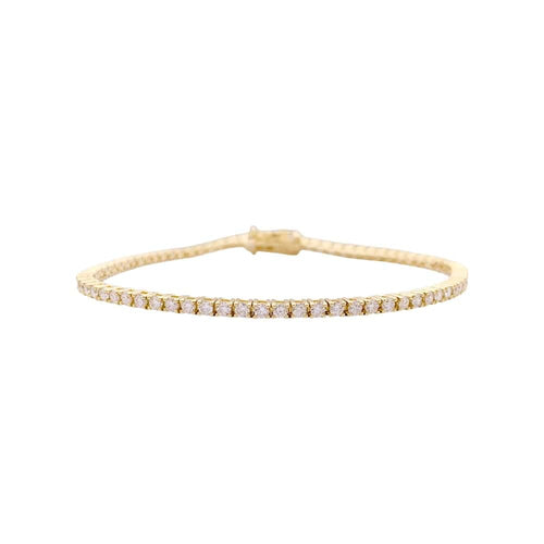 Bracelet Bracelet ligne, or jaune et diamants. 58 Facettes 34847