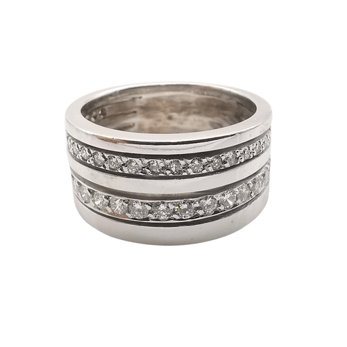 Bague Bague en or blanc diamants 58 Facettes
