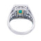 Bague 53 Bague en platine avec émeraude et diamants 58 Facettes 32224