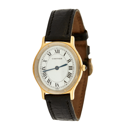 Cartier watch – Santos oval watch 58 Facettes 240087