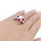Bague 52 Bague en platine 950 sertie de diamants et rubis 58 Facettes 33584