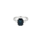 Bague 51 Bague or blanc saphir et diamants 58 Facettes LP976/13