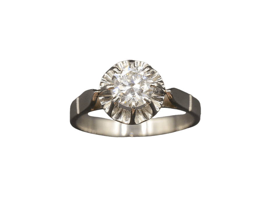 Bague 49 Solitaire platine diamant 58 Facettes A10072