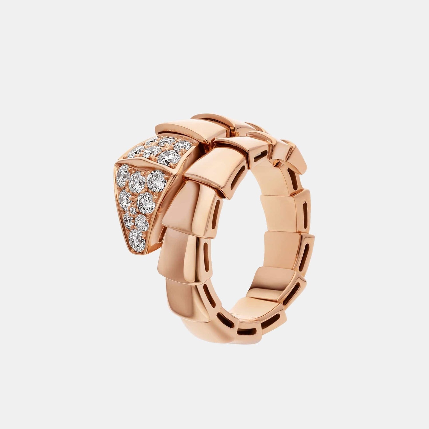 Bague Serpenti Viper Or rose Diamant 0.44ct