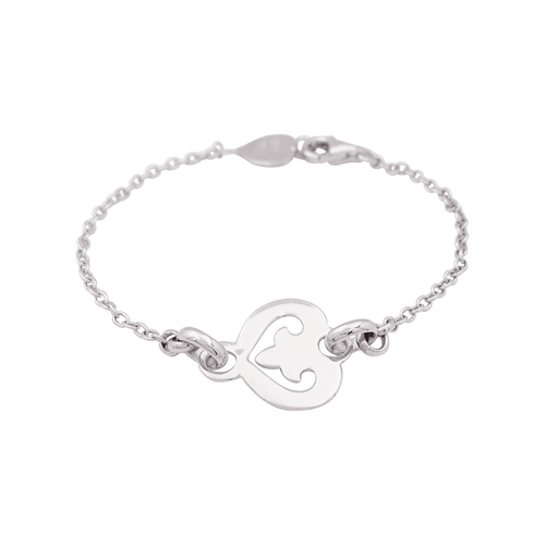 Bracelet O.J. Perrin Légendes - Bracelet motif cœur en or blanc 58 Facettes 34224